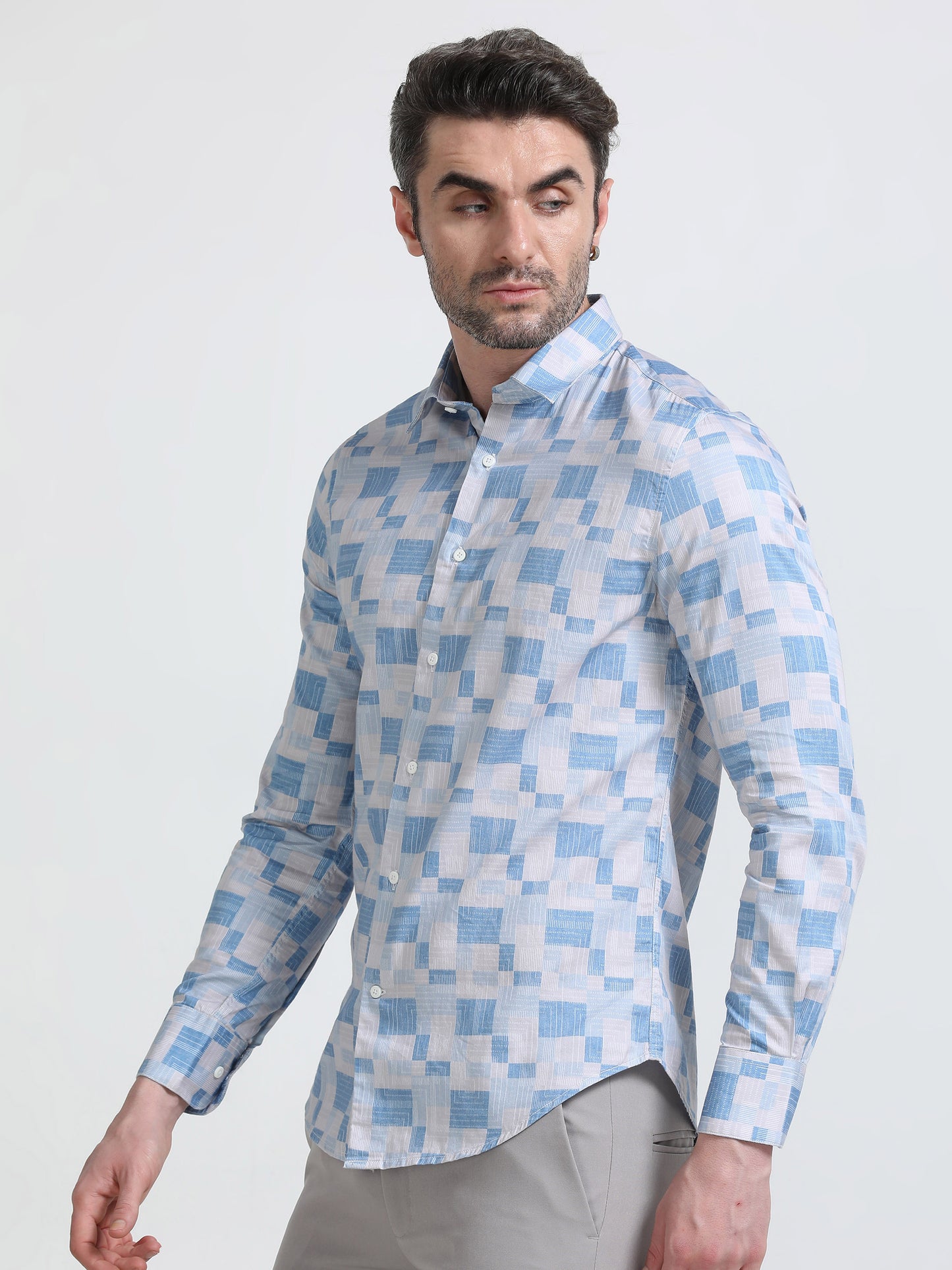 Nova Scottia Geometric printed shirt- Rubrix