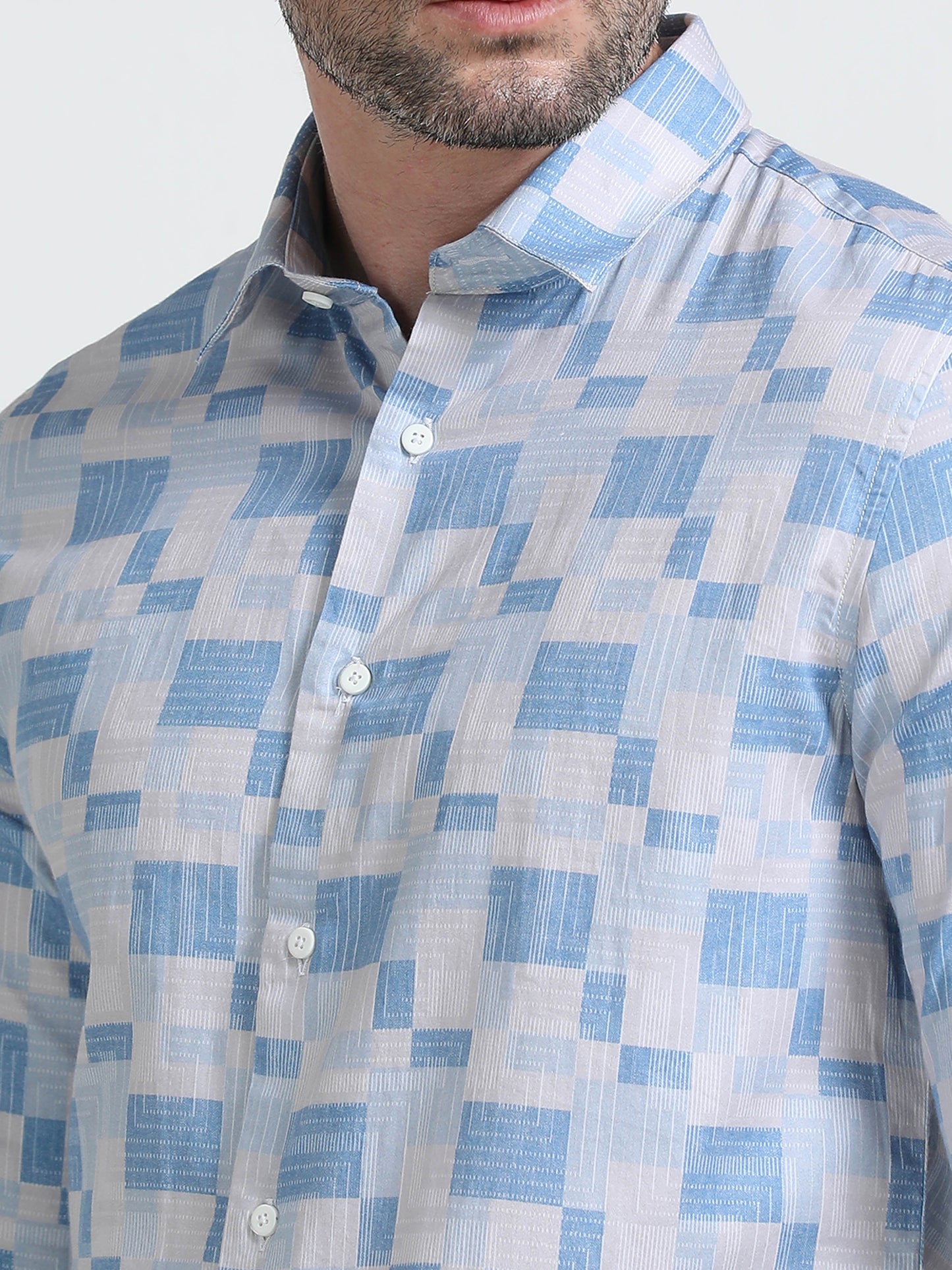 Nova Scottia Geometric printed shirt- Rubrix