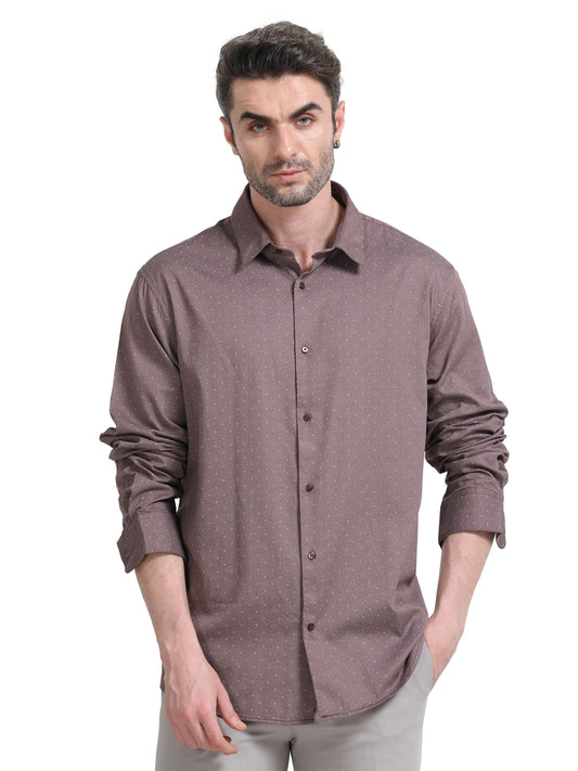 Nova Scottia Men’s geometric print casual shirt- Oslo