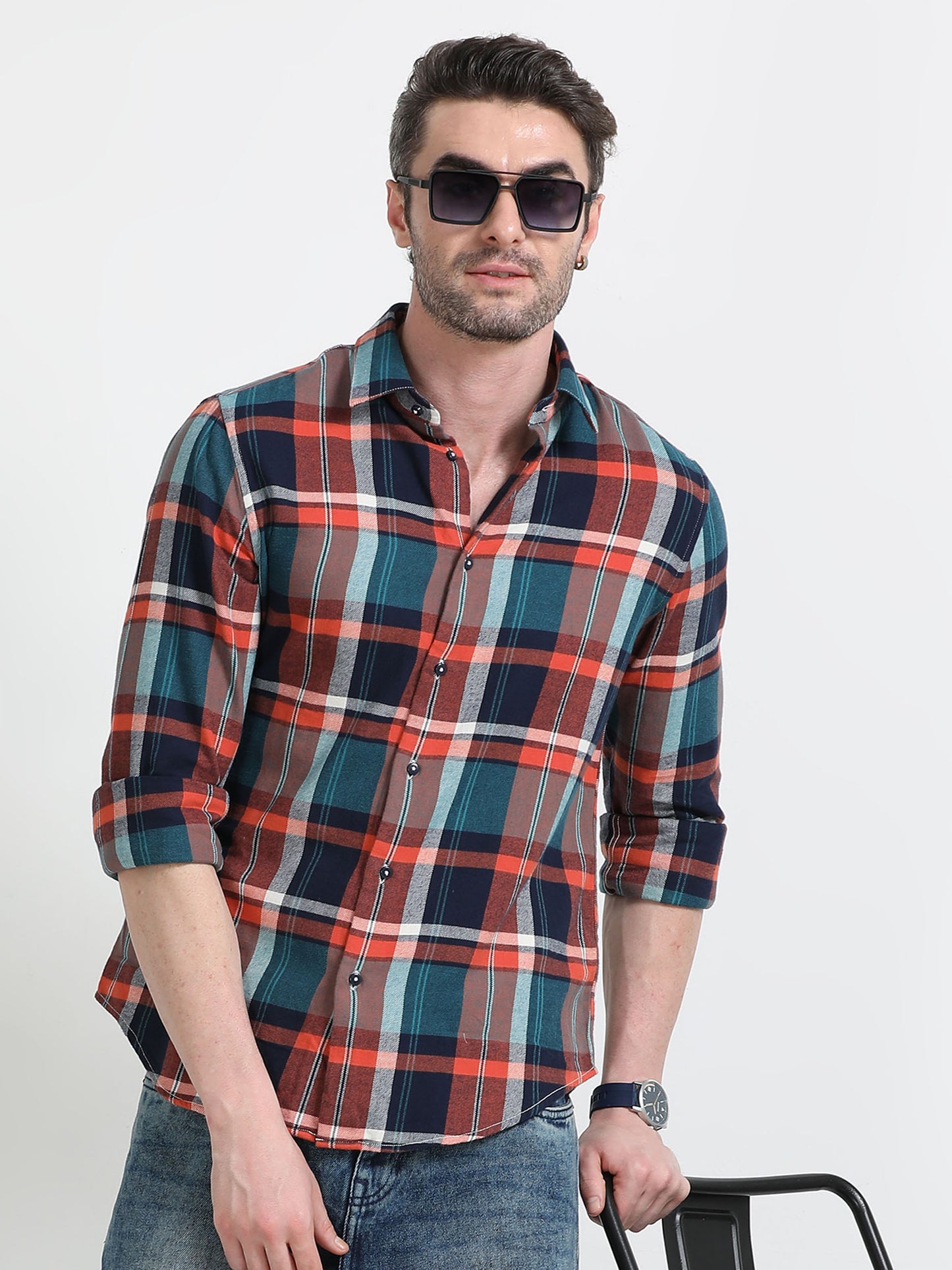 Nova Scottia Men’s checkered blue and orange - Sway