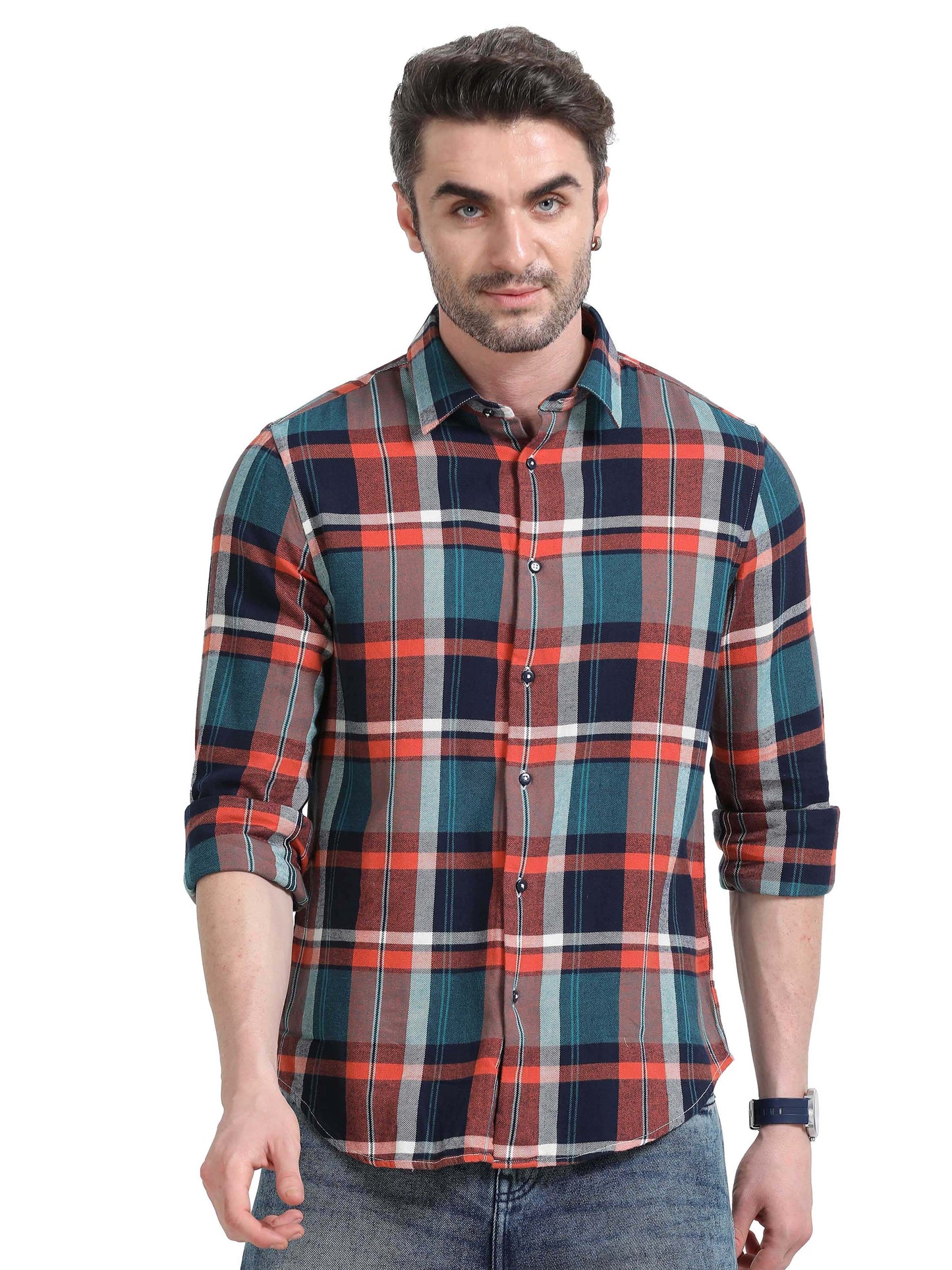 Nova Scottia Men’s checkered blue and orange - Sway